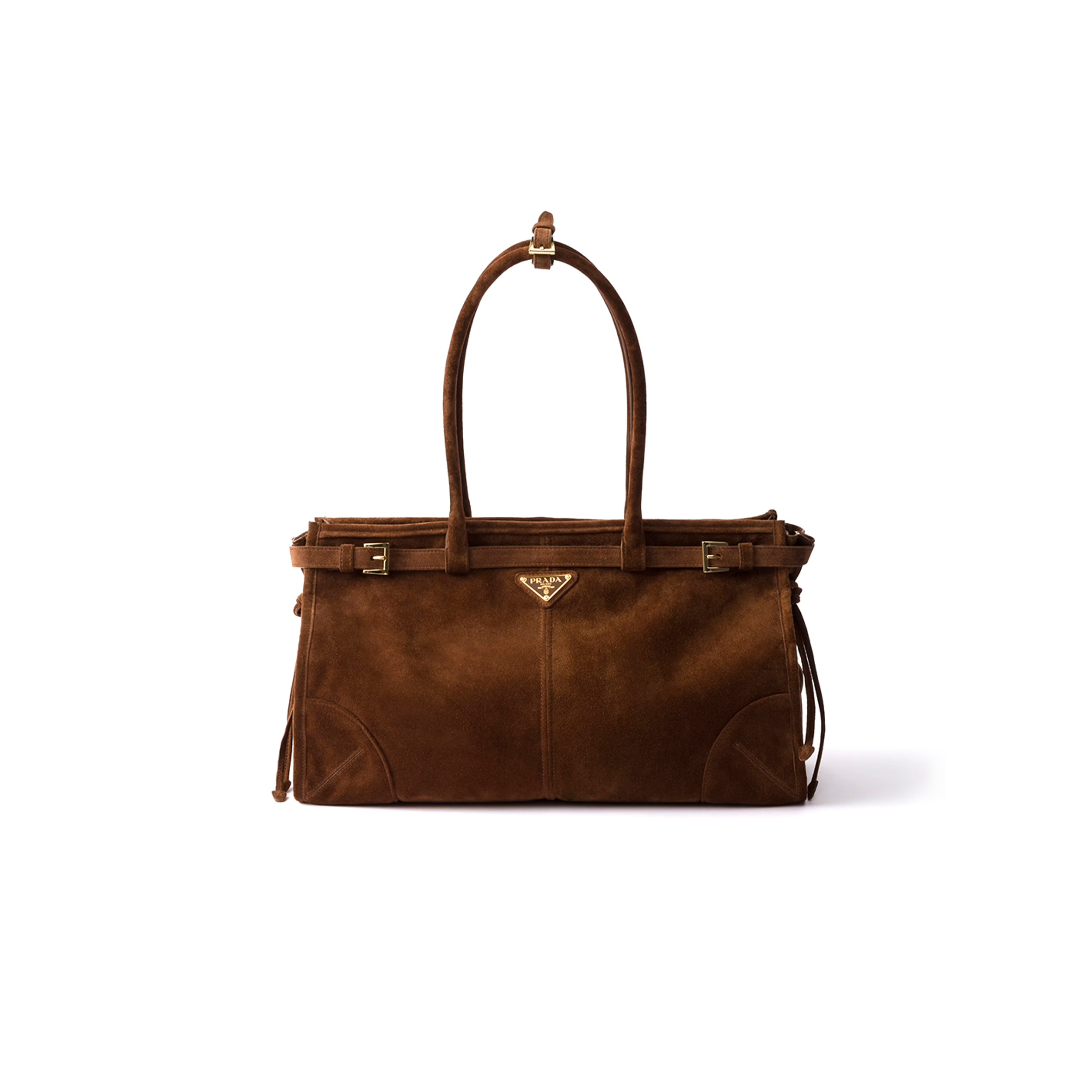 Pra*a bonnie large suede handbag 1ba433 (38*24*12cm)